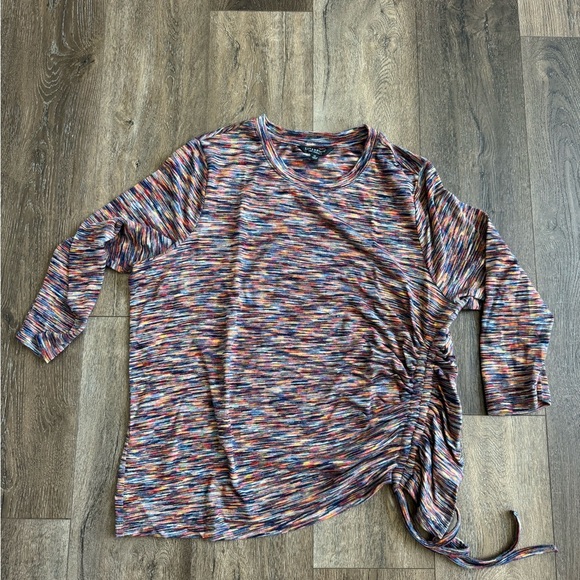 Liverpool top. Women’s size 2X. Colorful stripes with cute hem detail. - Picture 1 of 6